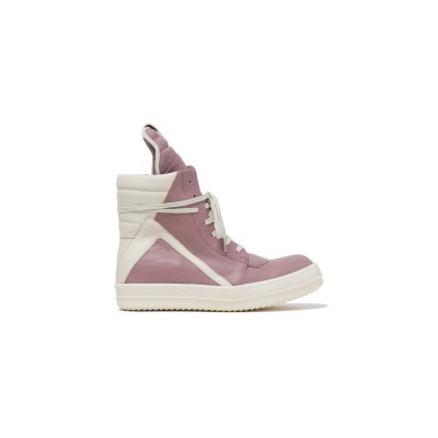 RICK OWENS GEOBASKET HIGH-TOP LEATHER SNEAKERS ‎‎289460